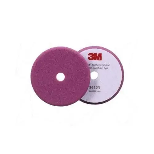 3M Perfect-It 34123 Random Orbital Polishing Pad, 5 in Dia, Fine, Hook and Loop Attachment, Foam Pad, Purple 3M Perfect-It 34123 Random Orbital Polishing Pad, 5 in Dia, Fine, Hook and Loop Attachment, Foam Pad, Purple