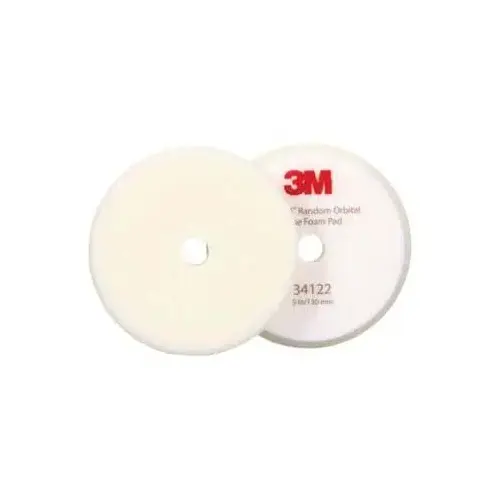 3M Perfect-It 34122 Random Orbital Compounding Pad, 5 in Dia, Coarse, Hook and Loop Attachment, Foam Pad, White 3M Perfect-It 34122 Random Orbital Compounding Pad, 5 in Dia, Coarse, Hook and Loop Attachment, Foam Pad, White