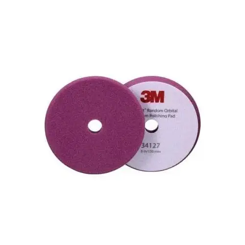 3M Perfect-It 34127 Random Orbital Polishing Pad, 6 in Dia, Fine, Hook and Loop Attachment, Foam Pad, Purple 3M Perfect-It 34127 Random Orbital Polishing Pad, 6 in Dia, Fine, Hook and Loop Attachment, Foam Pad, Purple