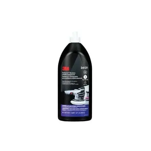 3M Perfect-It 34131 Random Orbital Compound, 1 qt Bottle, Liquid, White 3M Perfect-It 34131 Random Orbital Compound, 1 qt Bottle, Liquid, White