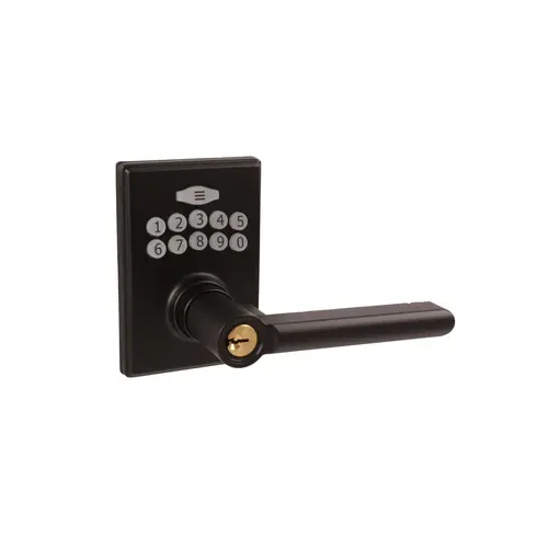 Electronic Keypad Leverset with Naples Lever Matte Black Electronic Keypad Leverset with Naples Lever Matte Black
