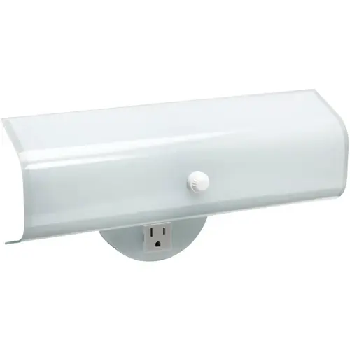 2-Bulb White Wall Light Fixture 2-Bulb White Wall Light Fixture