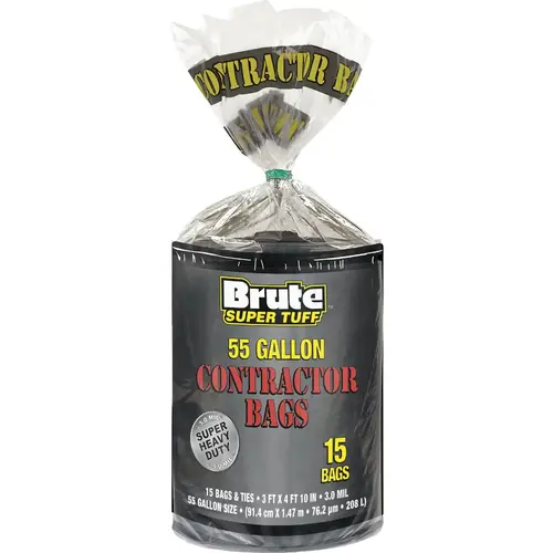 Super Tuff 55 Gal. Contractor Black Drum Liner (15-Count) Super Tuff 55 Gal. Contractor Black Drum Liner (15-Count)