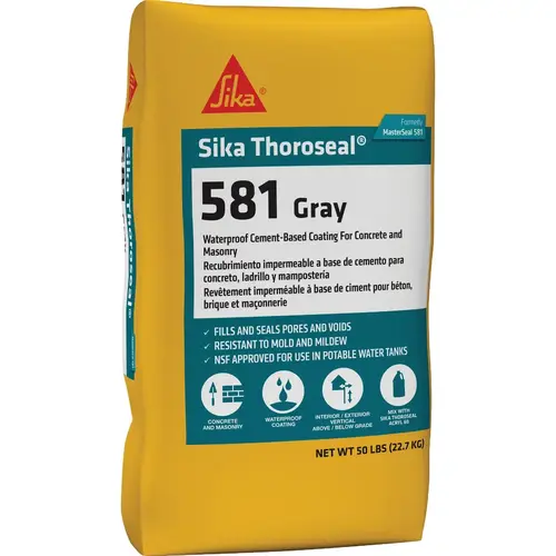 Thoroseal 581 50 Lb. Gray Masonry Waterproofer Thoroseal 581 50 Lb. Gray Masonry Waterproofer