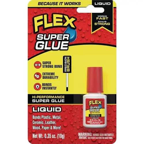 Flex 0.35 Oz. Liquid Super Glue with Brush Flex 0.35 Oz. Liquid Super Glue with Brush