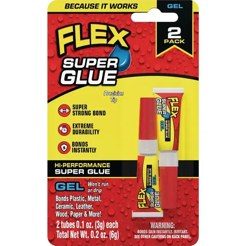 Flex 0.1 Oz. Gel Super Glue (2-Count) Flex 0.1 Oz. Gel Super Glue (2-Count)