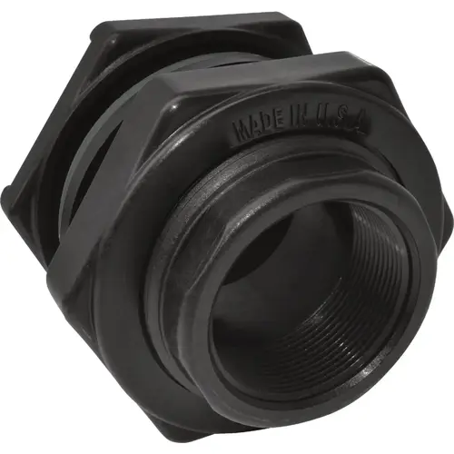 Abbott 1 In. Polypropylene Bulkhead Fitting Abbott 1 In. Polypropylene Bulkhead Fitting