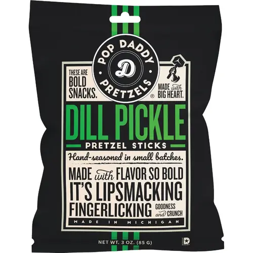 Pop Daddy 3 Oz. Dill Pickle Pretzel Sticks Pop Daddy 3 Oz. Dill Pickle Pretzel Sticks