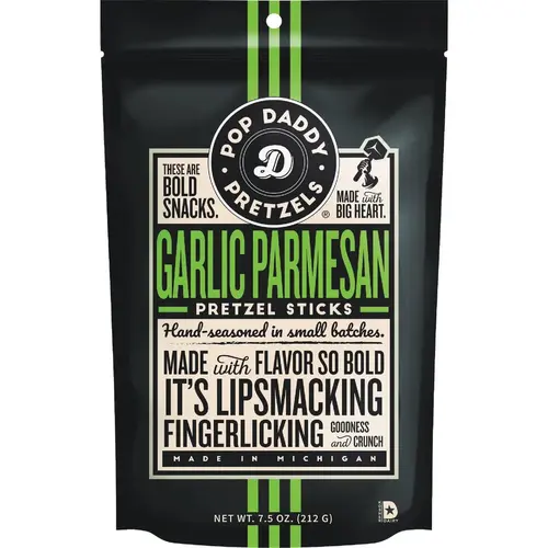 Pop Daddy 7.5 Oz. Garlic Parmesan Pretzel Sticks Pop Daddy 7.5 Oz. Garlic Parmesan Pretzel Sticks