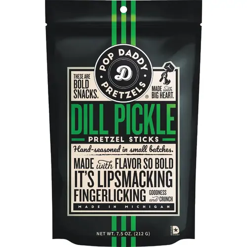 Pop Daddy 7.5 Oz. Dill Pickle Pretzel Sticks Pop Daddy 7.5 Oz. Dill Pickle Pretzel Sticks