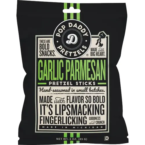 Pop Daddy 3 Oz. Garlic Parmesan Pretzel Sticks Pop Daddy 3 Oz. Garlic Parmesan Pretzel Sticks