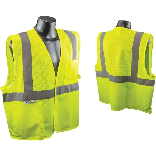 ANSI Class 2 Hi Vis Lime Mesh Safety Vest, 1 Size Fits Most ANSI Class 2 Hi Vis Lime Mesh Safety Vest, 1 Size Fits Most