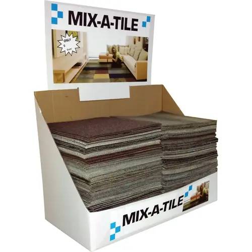 24 In. W x 24 In. L Mixed Colors Indoor Carpet Tile 24 In. W x 24 In. L Mixed Colors Indoor Carpet Tile