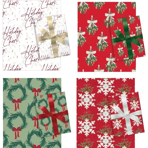 Traditional 40 In. Christmas Gift Wrapping Paper Traditional 40 In. Christmas Gift Wrapping Paper