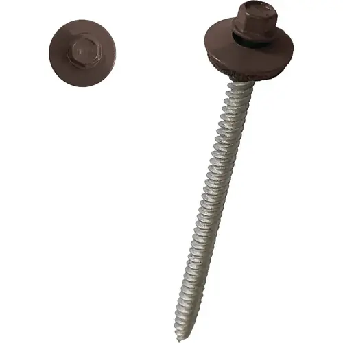 Premium 3" #9 Powder Coated Brown Roofing Fastener Premium 3" #9 Powder Coated Brown Roofing Fastener
