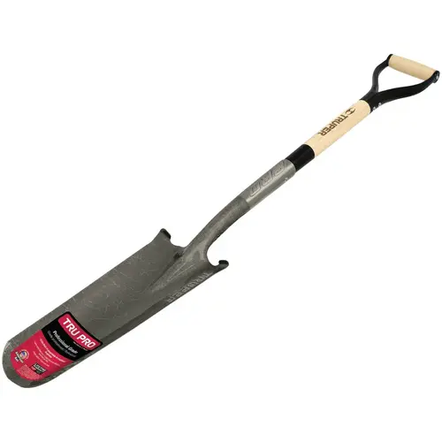 Tru Pro 32 In. Wood D-Handle Round Point Drain Spade Tru Pro 32 In. Wood D-Handle Round Point Drain Spade