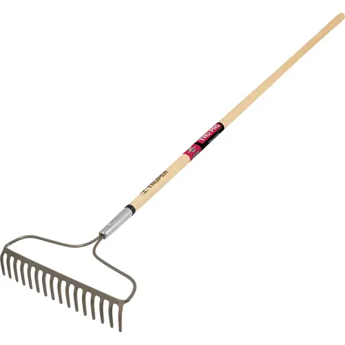 Tru Pro Forged 16.5 In. Steel Bow Garden Rake (16-Tine) Tru Pro Forged 16.5 In. Steel Bow Garden Rake (16-Tine)