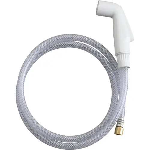 Kohler1/4 In. X 18 Thread (NPSM) 50 In. White Side Sprayer & Hose Assembly Kohler1/4 In. X 18 Thread (NPSM) 50 In. White Side Sprayer & Hose Assembly
