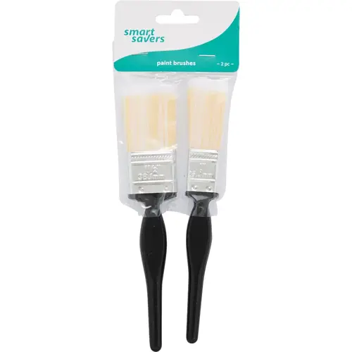 1 In. Flat, 1-1/2 In. Flat Polyester Assorted Paint Brush Set - pack of 2 1 In. Flat, 1-1/2 In. Flat Polyester Assorted Paint Brush Set - pack of 2