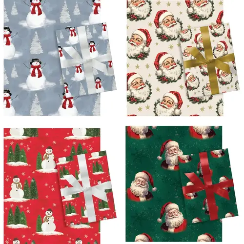 Traditional 30 In. Christmas Gift Wrapping Paper Traditional 30 In. Christmas Gift Wrapping Paper