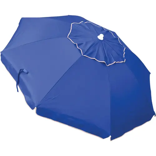 8 Ft. 90G Oxford Beach Umbrella Pink Stripe/Pacific Blue 8 Ft. 90G Oxford Beach Umbrella Pink Stripe/Pacific Blue