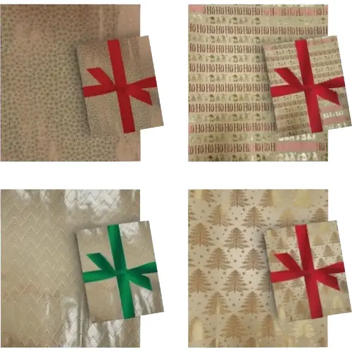 30 In. Hot Stamp Kraft Paper Gift Wrapping Paper 30 In. Hot Stamp Kraft Paper Gift Wrapping Paper
