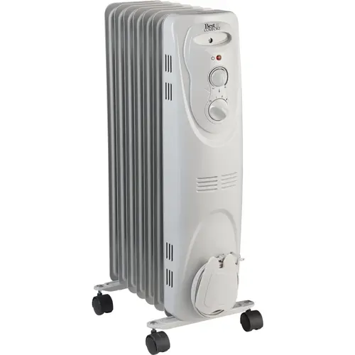 1500W 120V Oil Filled Radiator Heater White 1500W 120V Oil Filled Radiator Heater White