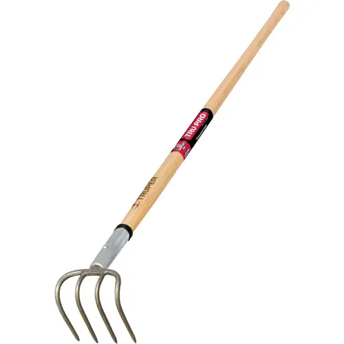 Truper 4-Tine 60 In. Wood Handle Garden Cultivator Truper 4-Tine 60 In. Wood Handle Garden Cultivator
