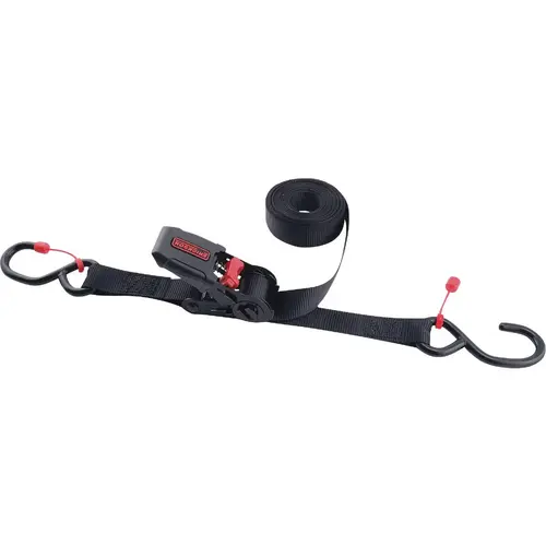 Erickson 1 In. x 15 Ft. 1300 Lb. Soft Grip Ratchet Tie-Down W/Cap Locks Black - pack of 4 Erickson 1 In. x 15 Ft. 1300 Lb. Soft Grip Ratchet Tie-Down W/Cap Locks Black - pack of 4