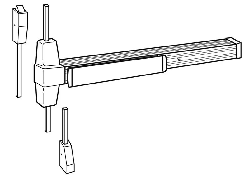Von Duprin Exit Device Bright Chrome 9927L-NL-18 3 US26 RHR Von Duprin Exit Device Bright Chrome 9927L-NL-18 3 US26 RHR