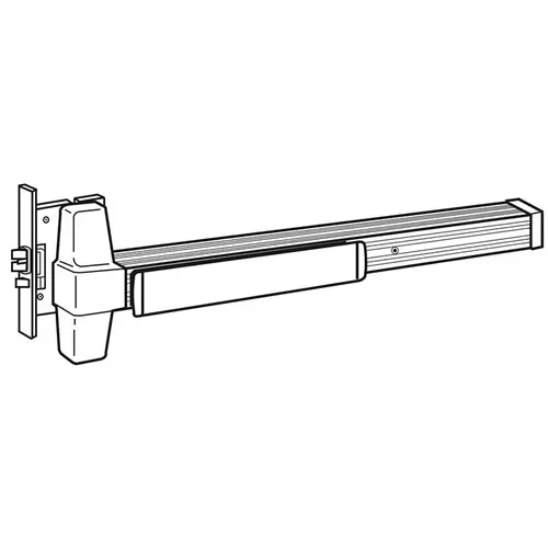 Exit Device Satin Brass