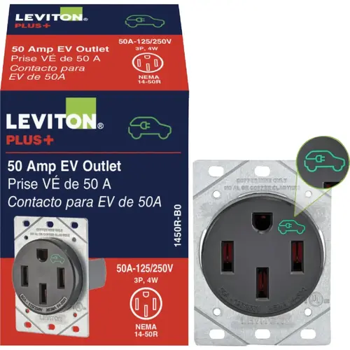 50A 125/250V NEMA 14-50R EV Charging Receptacle 50A 125/250V NEMA 14-50R EV Charging Receptacle