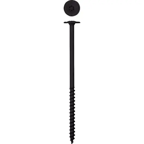 Powerlag 1/4 In. x 5 In. T30 Washer Head HCR (Exterior Rated) Lag Screw (200-Count) Black Powerlag 1/4 In. x 5 In. T30 Washer Head HCR (Exterior Rated) Lag Screw (200-Count) Black