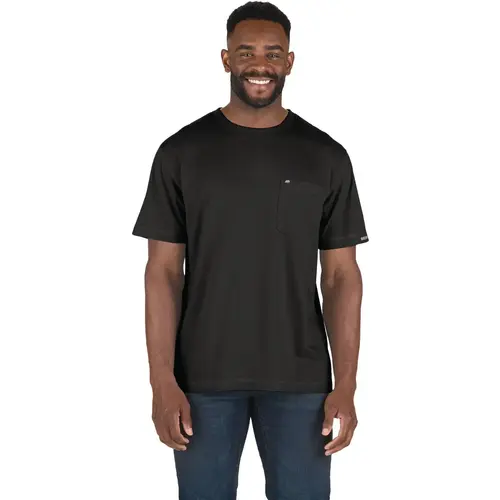 Performance Men's 3XL Tall Black Short Sleeve Pocket T-Shirt Performance Men's 3XL Tall Black Short Sleeve Pocket T-Shirt