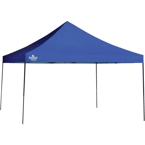 Shade Tech 12 Ft. x 12 Ft. PFAs Free Fabric Pop-Up Canopy Blue Shade Tech 12 Ft. x 12 Ft. PFAs Free Fabric Pop-Up Canopy Blue
