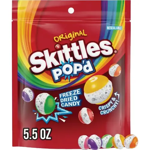 Skittles Pop'd 5.5 Oz. Original Freeze Dried Candy Skittles Pop'd 5.5 Oz. Original Freeze Dried Candy