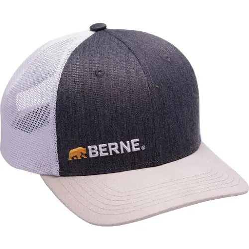 Charcoal Heather Offset Logo Mesh-Back Cap Charcoal Heather Offset Logo Mesh-Back Cap