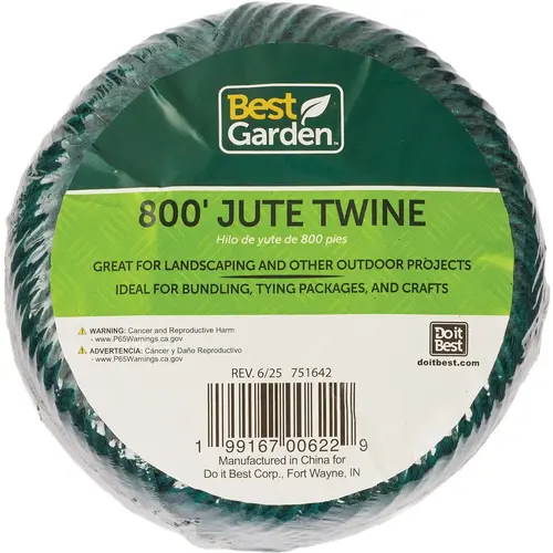 800 Ft. Jute Tomato Twine Plant Tie Green 800 Ft. Jute Tomato Twine Plant Tie Green
