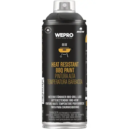 WEPRO 400ml Heat Resistant BBQ Spray Paint Black WEPRO 400ml Heat Resistant BBQ Spray Paint Black