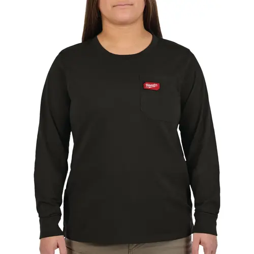GRIDIRON Women's Medium Black Long Sleeve Pocket T-Shirt GRIDIRON Women's Medium Black Long Sleeve Pocket T-Shirt