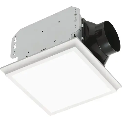 50 CFM 0.7 Sone Bathroom Exhaust Fan with LED Light White 50 CFM 0.7 Sone Bathroom Exhaust Fan with LED Light White