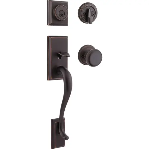 SmartKey Venetian Bronze Hawthorne Entry Door Handleset with Juno Knob SmartKey Venetian Bronze Hawthorne Entry Door Handleset with Juno Knob