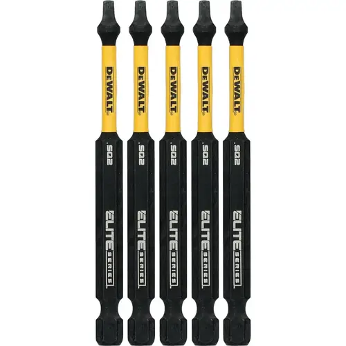 Elite Series 1/4 In. x 3-1/2 In. Square Impact Driver Bit Set (5-Piece) Elite Series 1/4 In. x 3-1/2 In. Square Impact Driver Bit Set (5-Piece)