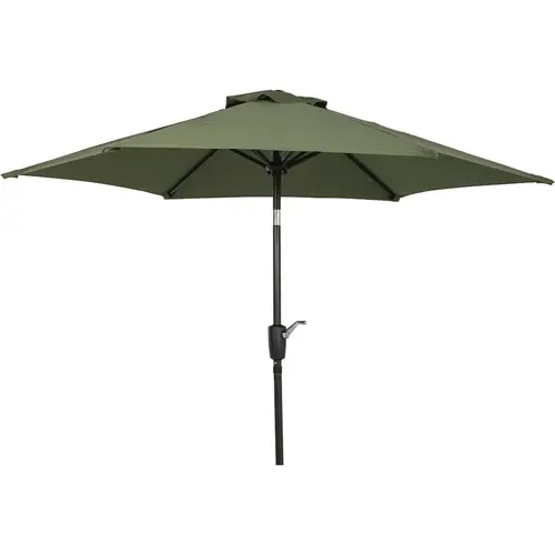 7.5 Ft. Aluminum Tilt/Crank Heather Green Patio Umbrella - PFAS Free 7.5 Ft. Aluminum Tilt/Crank Heather Green Patio Umbrella - PFAS Free