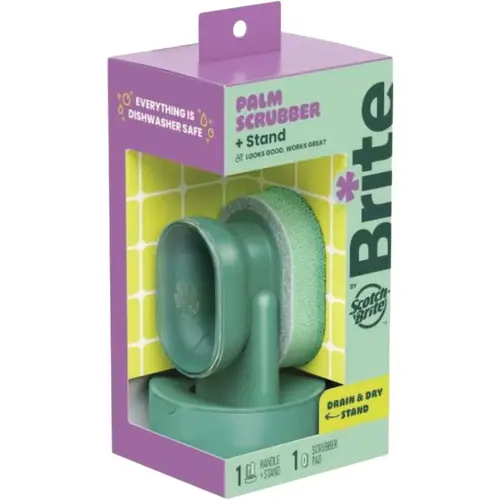 Brite by Palm Scrubber & Stand Green Brite by Palm Scrubber & Stand Green