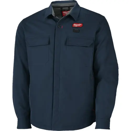 M12 Men's Medium Navy Heated Shirt Jacket M12 Men's Medium Navy Heated Shirt Jacket
