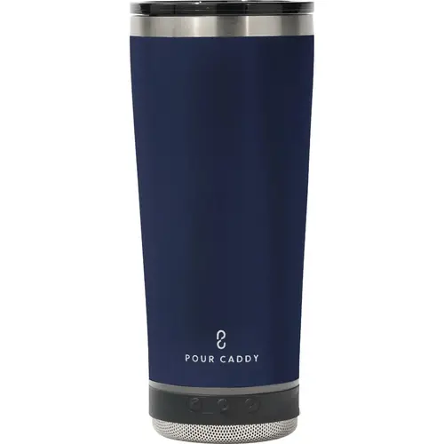 Go Caddy 18 Oz. Navy Blue Insulated Tumbler with Speaker Go Caddy 18 Oz. Navy Blue Insulated Tumbler with Speaker