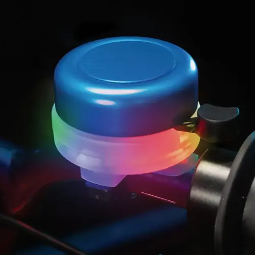 Bell Blue Bicycle Bell with Twinkling Multicolor LEDs Multi-color Bell Blue Bicycle Bell with Twinkling Multicolor LEDs Multi-color