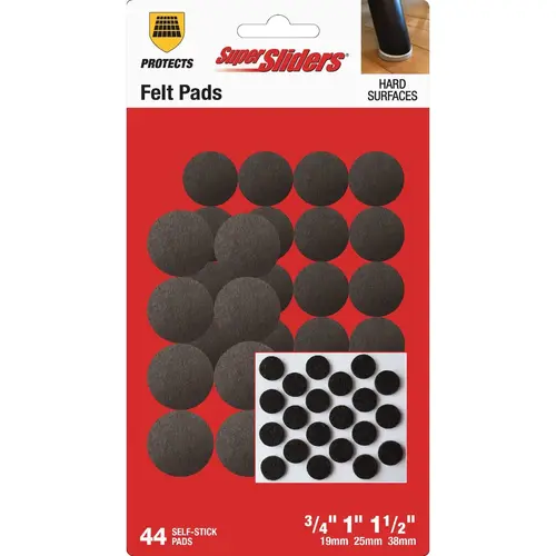 Felt Combo Brown Furniture Pad Variety Assortment (44-Piece) Felt Combo Brown Furniture Pad Variety Assortment (44-Piece)