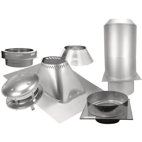Sure-Temp 6 In. Stainless Steel Flat Ceiling Chimney Support Kit Sure-Temp 6 In. Stainless Steel Flat Ceiling Chimney Support Kit